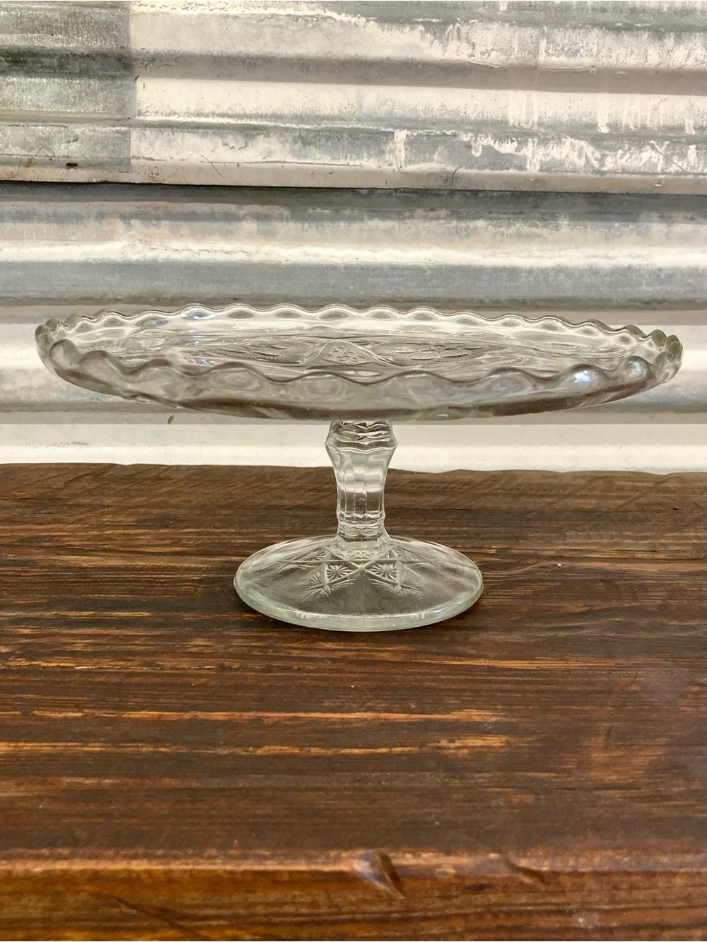 Vintage clear pressed